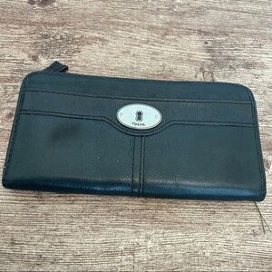 Fossil Leather Key Per Long Wallet